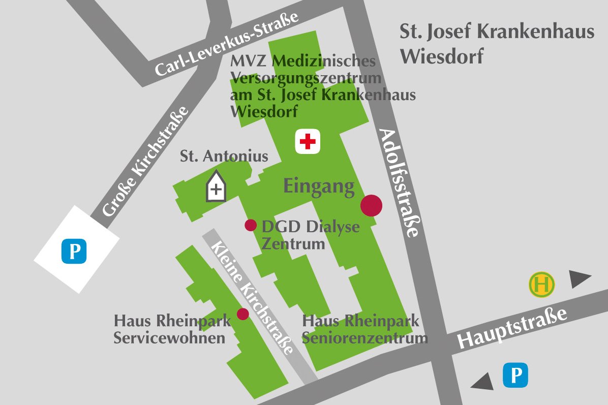 St. Josef Krankenhaus Wiesdorf: Karte